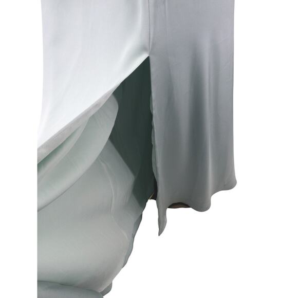 AW BRIDAL SZ 16 2X plus mist blue Energico mother of bride party maxi dress b47 - Picture 5 of 14